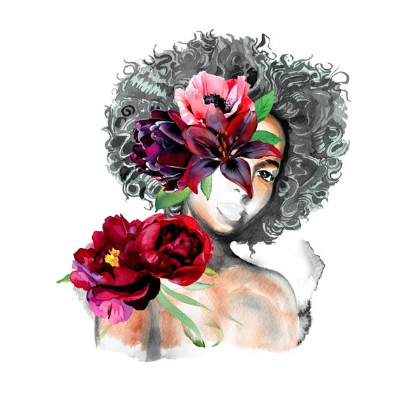 Watercolor Painted Face Mask Linen #4 - Picture 3 of 4